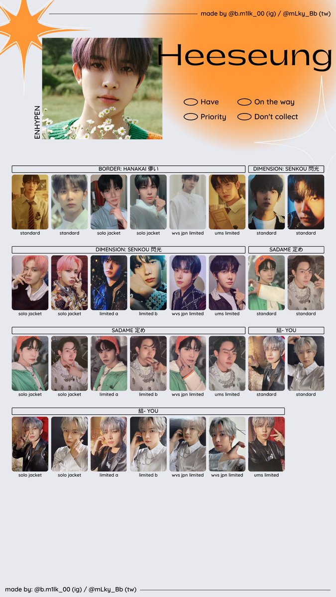 ENHYPEN - HEESEUNG photocard template · Update : Orange Blood