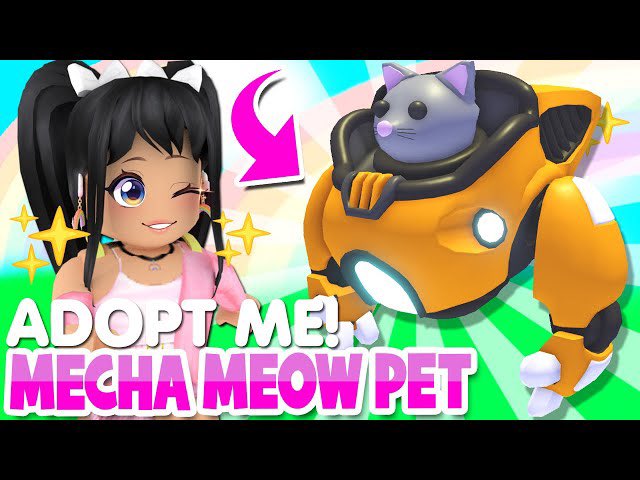 KnubbyR's tweet photo. 😻#adoptmegiveaway 😻
🦾2 winners, each a Mecha meow Pet 
😻Follow me,@starzydreamz and @RgViance 
🦾Like/Retweet with AM tags 🏷️ 
😻Tag friends 👨‍👩‍👧‍👦
🦾HC;Comment a funny robot GIF
🦾🦾HC 2x(and a ride pot)Follow @TheRealAliceX and @0fficialJana (show proof)
😻Ends Friday #adoptme https://t.co/Hx2a5eEGVH