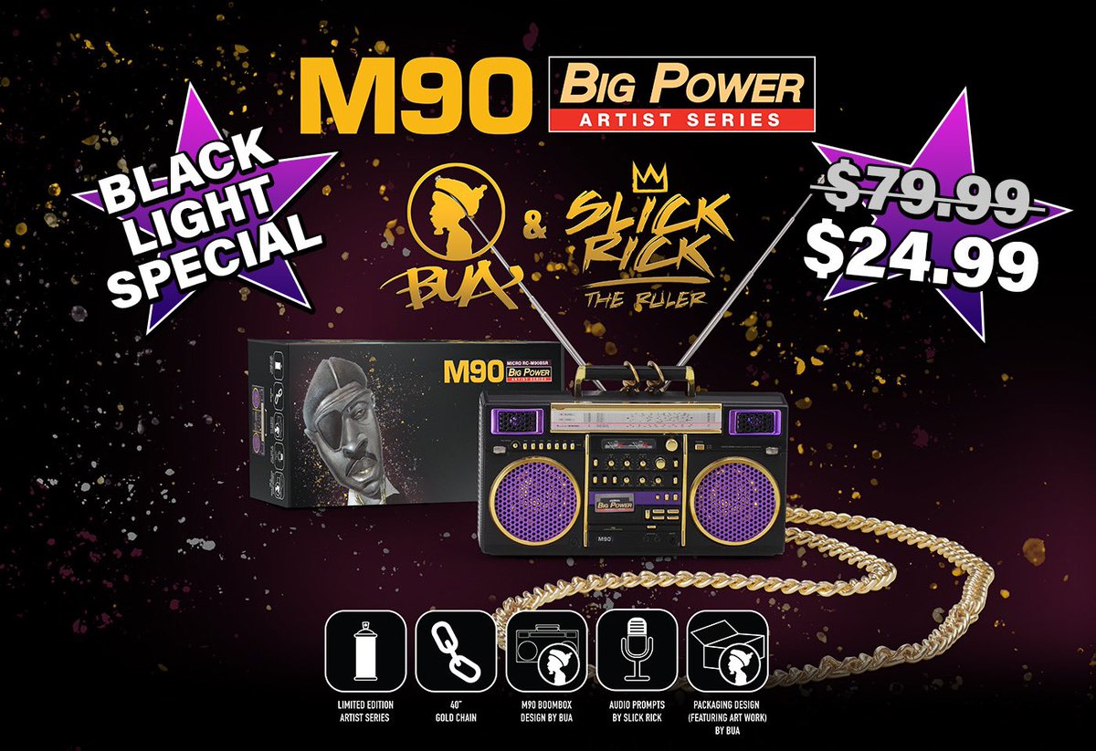 SAVE UP TO 70% OFF &amp; ENJOY FREE SHIPPING on our Limited Edition Slick Rick x BUA M90 MINI &amp; MICRO Blasters!  

Offer available while supplies last, so be sure to order now at newwavetoys.com