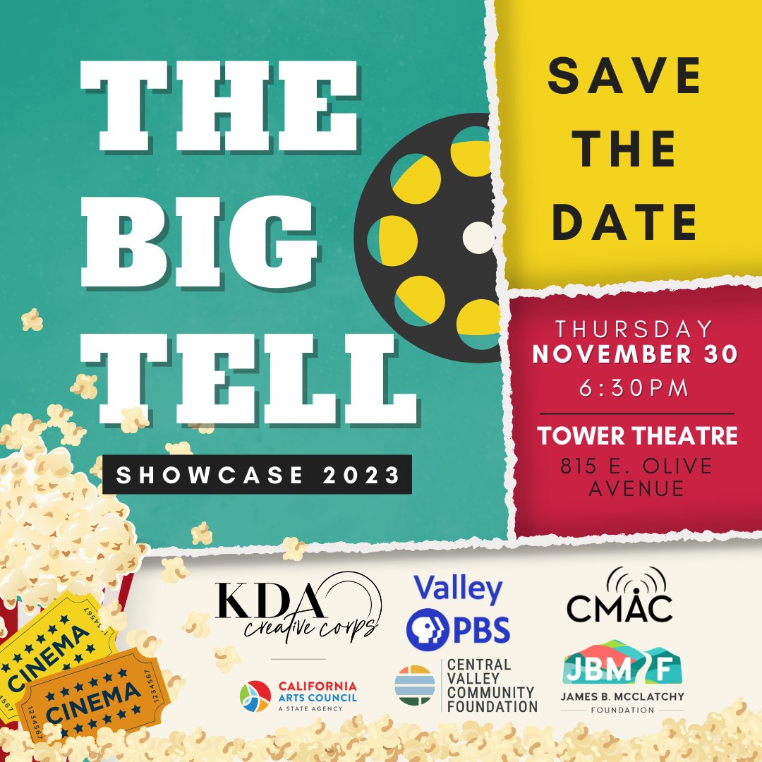 CVCF is proud to support #TheBigTell! Join us on Nov.30th at Tower Theatre and watch 13 never-before-heard stories from throughout the Central Valley! Link in bio for more info. 🎥🎞 #whateverittakes