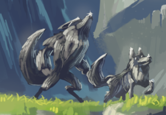 Eichlos's tweet photo. Everyone talking about the lemon people in the upcoming #worldbox update, but I haven't seen anyone mention that the wolf is clearly anthropomorphic. https://t.co/O3B2ZZuos6