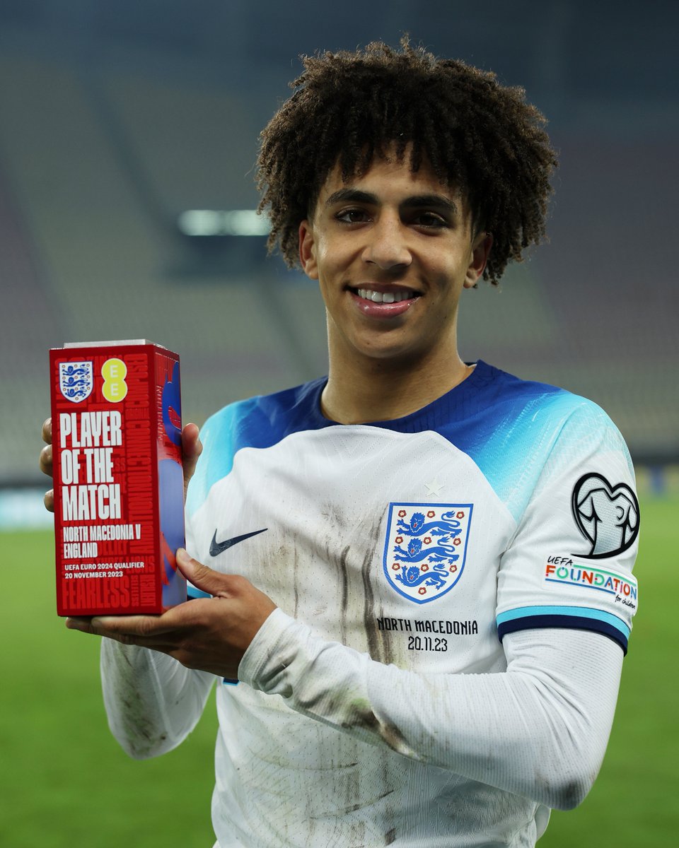 England's tweet photo. A strong performance on his #ThreeLions debut 💪

Rico Lewis is your England Player of the Match connected by @EE! https://t.co/WJpP8Um3jR