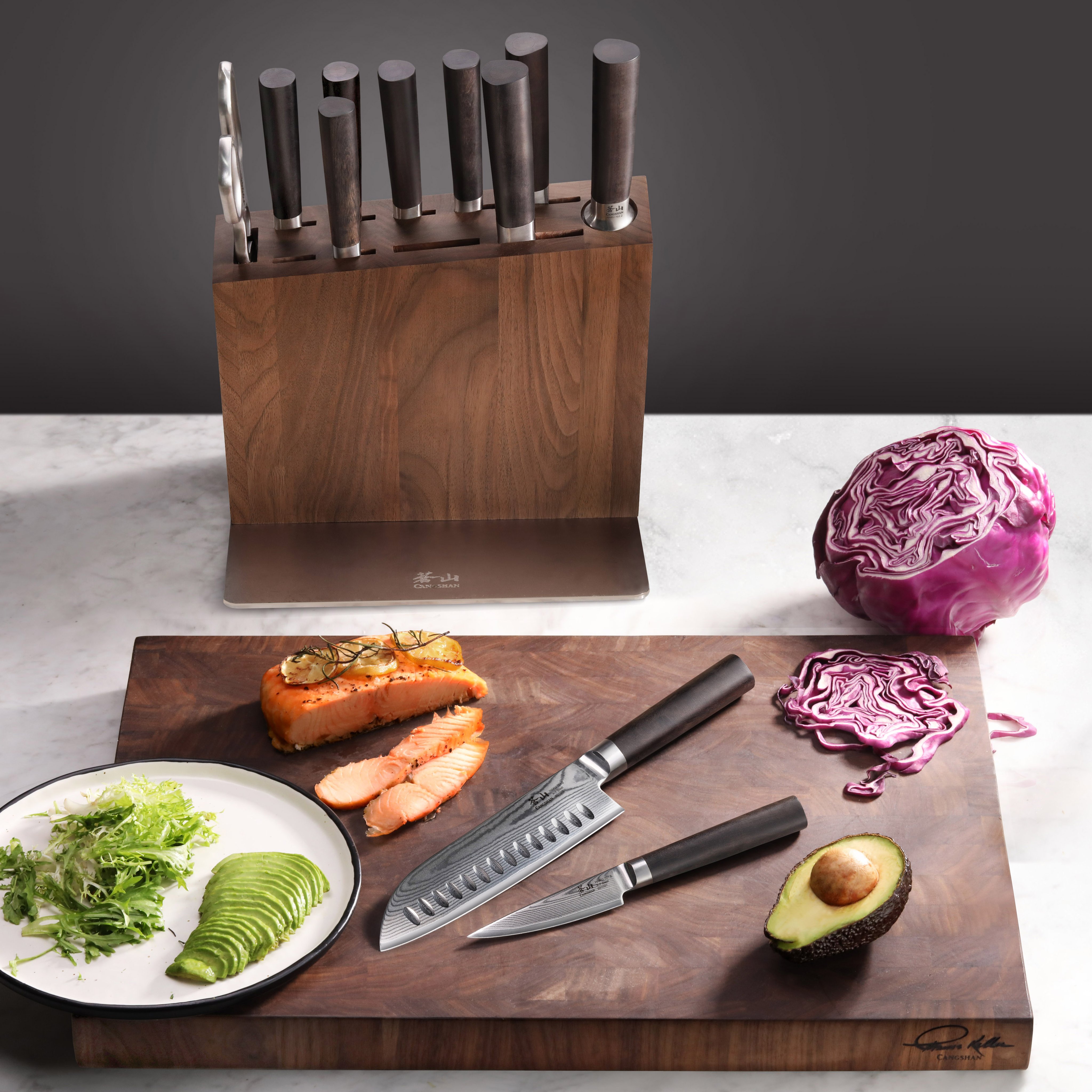 Cangshan Everest Black 8-Piece Knife Block Set