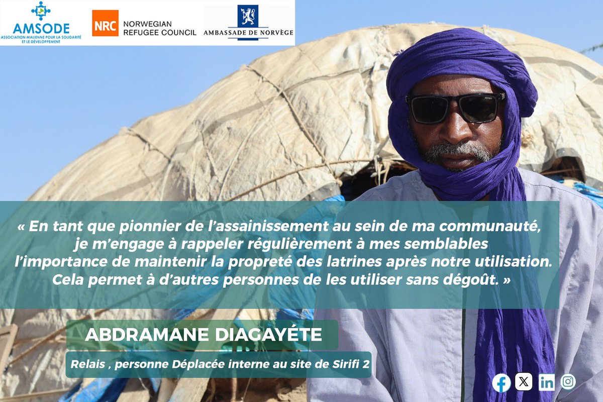 OAmsode's tweet photo. L’heure est à la commémoration des engagements des leaders PDIs dans l’assainissement de leurs communautés.
#ONGAMSODE
#NRCMali
#ambassadedelanorvege
#quoiquilarrive
#JMT2023 https://t.co/HVG25ut449