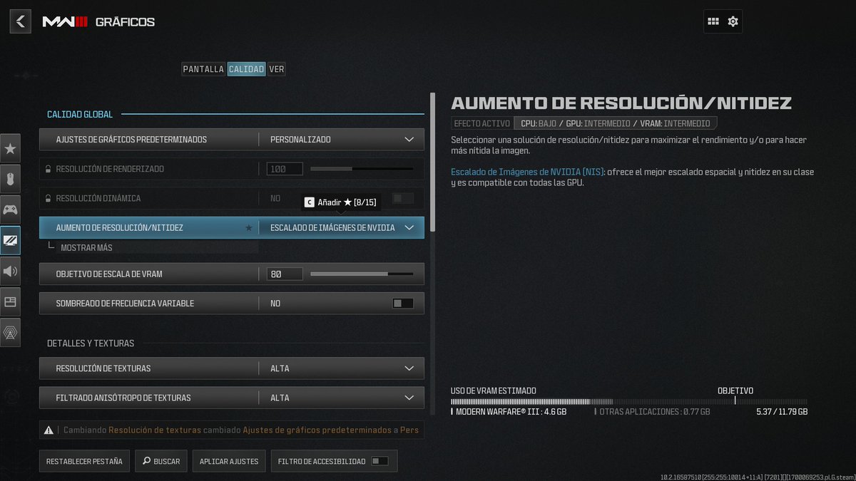 Zorost17's tweet image. Su rendimiento me sorprende: funciona de maravilla, y cuenta con una enorme cantidad de opciones de configuración.

@Activision @SHGames #Activision #SledgehammerGames #CallOfDuty #CallOfDutyModernWarfareIII #ModernWarfare #ModernWarfareIII #MW3 #MWIII #PC #Steam