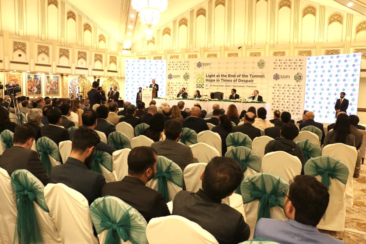 Mushaal Hussein Mullick SAPM human rights and women empowerment Addressing as keynote speaker at the inaugural of 26th Sustainable Development Conference organised by <a href="/SDPIPakistan/">SDPI</a> 

In the address at inaugural plenary of #SDC2023  Mushaal Hussein Mullick stressed that In our