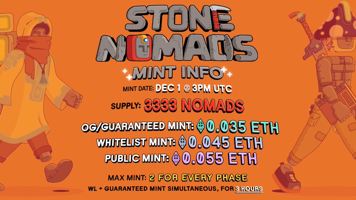 StoneNomadsNFT's tweet photo. STONE NOMADS MINT INTO 🗿 https://t.co/pbvtSeSSpH