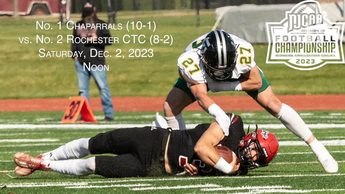 AthleticsCod's tweet photo. FB | @Dupage_Football earns another shot at glory, hosting the #NJCAAFB D3 title game against @RCTCAthletics on Saturday, Dec. 2 https://t.co/pRNGMvwFkO https://t.co/tjoDQRBwTa