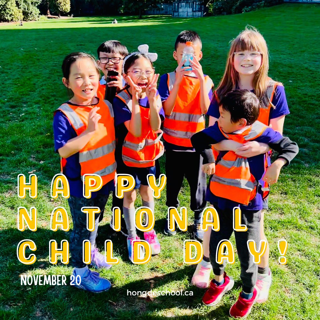 HongdeSchool's tweet photo. On November 20th, we come together to honour and celebrate National Child Day, a day dedicated to our most precious treasures, our children!
#NationalChildDay #ChildrensRights #FutureLeaders #ChildhoodDreams #HongDeElementary https://t.co/WaU4mPpfLq