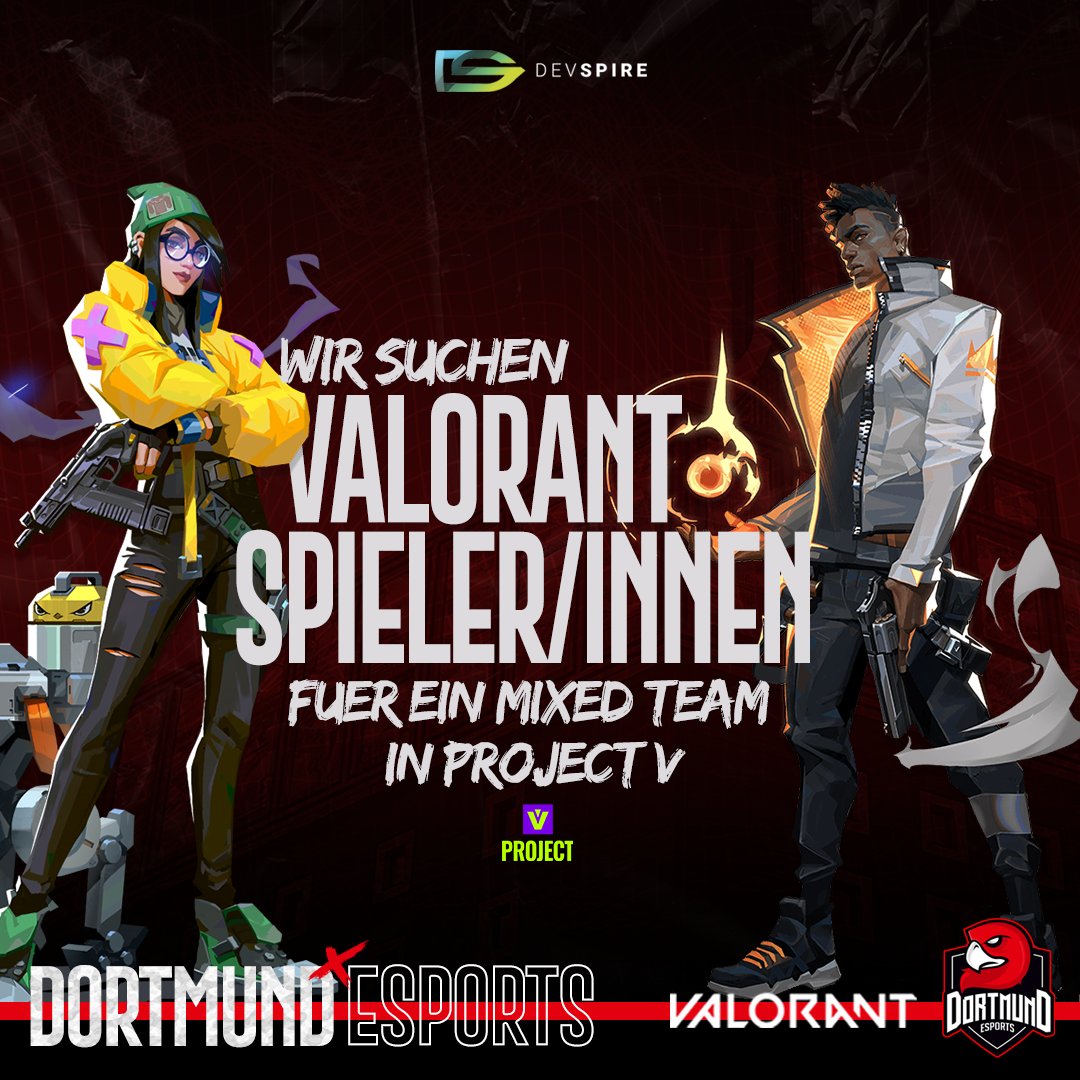DortmundEsports's tweet image. 🦅 @projectvgg  2024 🦅

Aller Anfang ist schwer. Oft wurde es diskutiert. 

Wir suchen Spieler/innen für ein Mixed Project V Team. 
2 Queens + 3 erfahrene ProjectV Spieler. 

Ihr denkt, so ein Team wäre genau das richtige für euch? 

Kontakt: @_MrPagi / Discord: mrpagi
