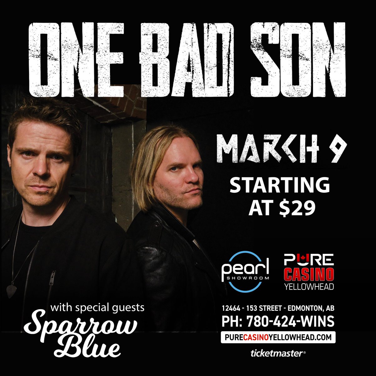 EDMONTON!! We’re coming back March 9!! 

onebadson.com/tour-dates