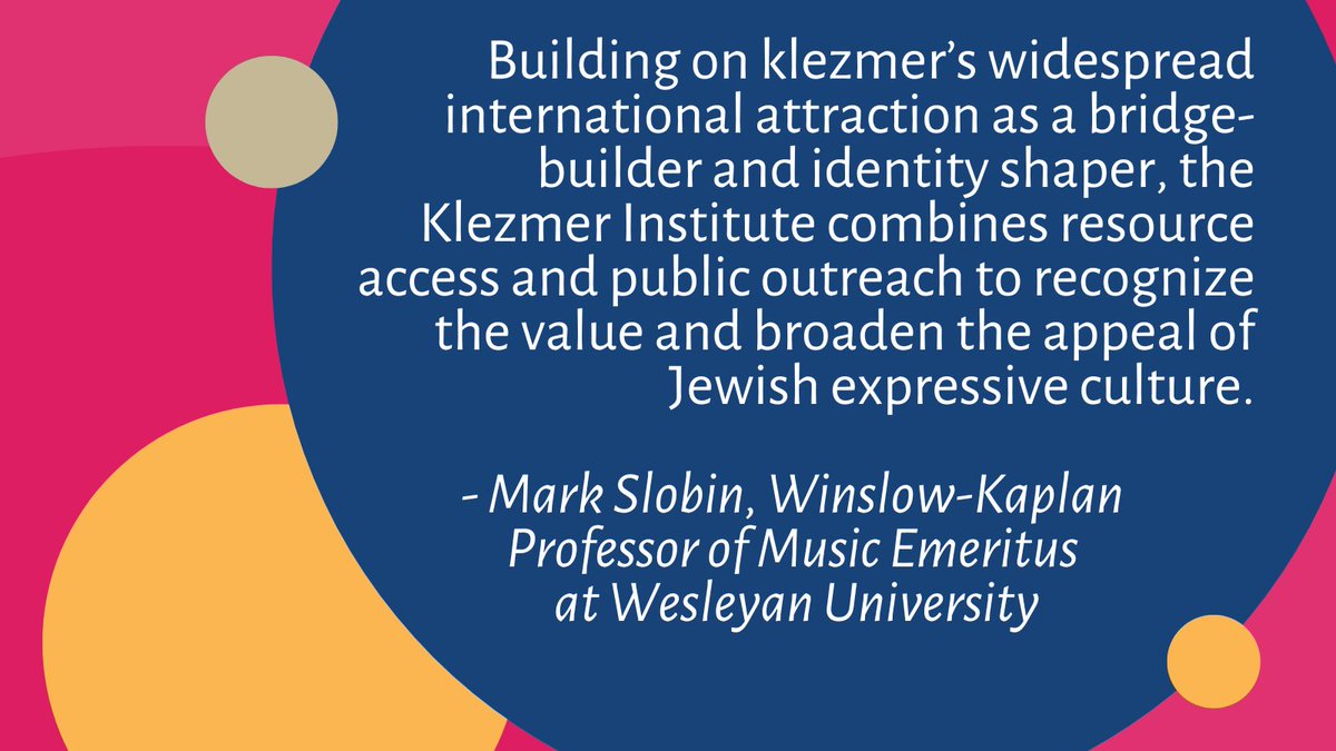 Donate today to help us reach our fundraiser goal! klezmerinstitute.org/support

#klezmerinstitute #ashkenazicexpressiveculture #klezmer #fundraiser