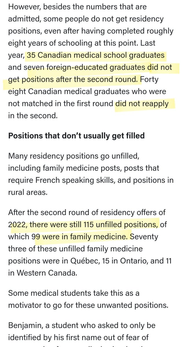 <20% acceptance rate to CA #MedicalSchool.

✔️CA students go to other countries for med school.

✔️1000 CA grads/yr try to return to CA & are turned away due to lack of residency spots. #IMG Cap

✔️100 #FamilyMed spots vacant

➡️ find problem➡️ develop solution @markhollandlib