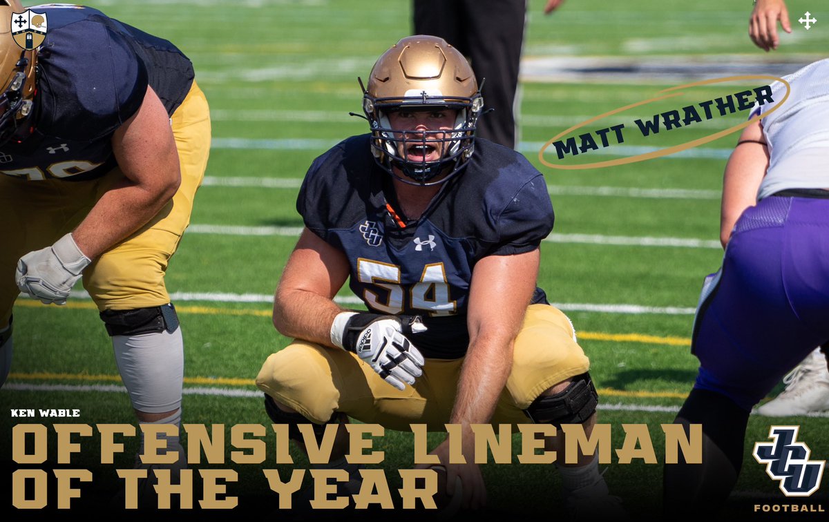 Matt Wrather 1st Team All-Conference Center & Ken Wable Offensive Lineman of the Year