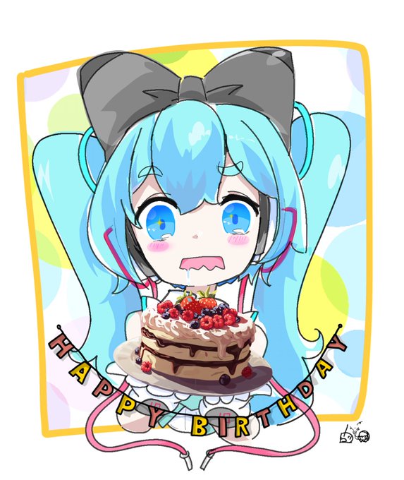 「birthday cake chibi」 illustration images(Latest)