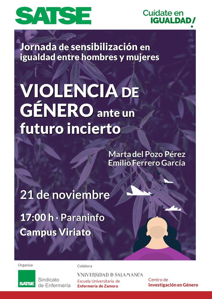 Mañana en Zamora con <a href="/EmilioFerreroG/">Emilio Ferrero🌾</a> alalimón. Gracias a <a href="/Sindicato_SATSE/">SATSE</a> y a  <a href="/EnfermeriaZA/">E.U. de Enfermería de Zamora</a> 
👩🏻‍🎓👠💜
#NiUnaMas