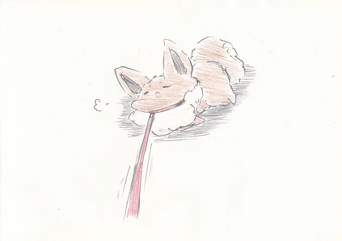散歩拒否。 #イラスト #ポケモン #イーブイの日