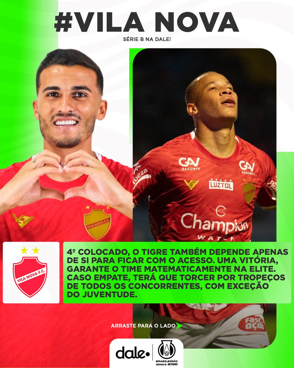 DaleAppBR's tweet photo. Ta confuso com o final desse @BrasileiraoB? Deixa que a gente explica os cenários de acesso de cada time. Confere aí!

#Dale
#SerieB https://t.co/z2lKno97gt