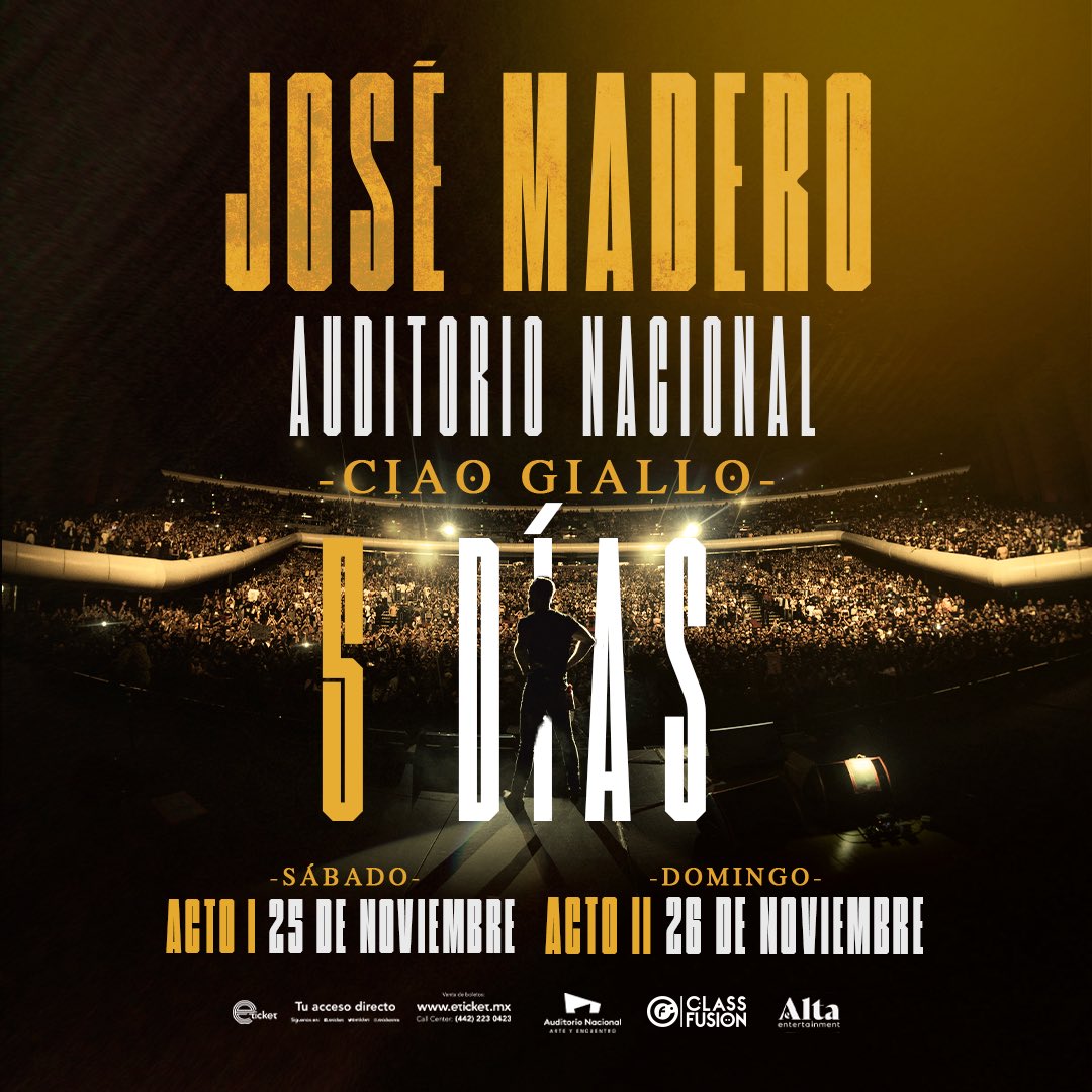 MemoClass's tweet photo. Falta menos 
@jose_madero en @AuditorioMx 
#CiaGiallo
Si te veo , te abrazo ! https://t.co/KDG3RV6fMW