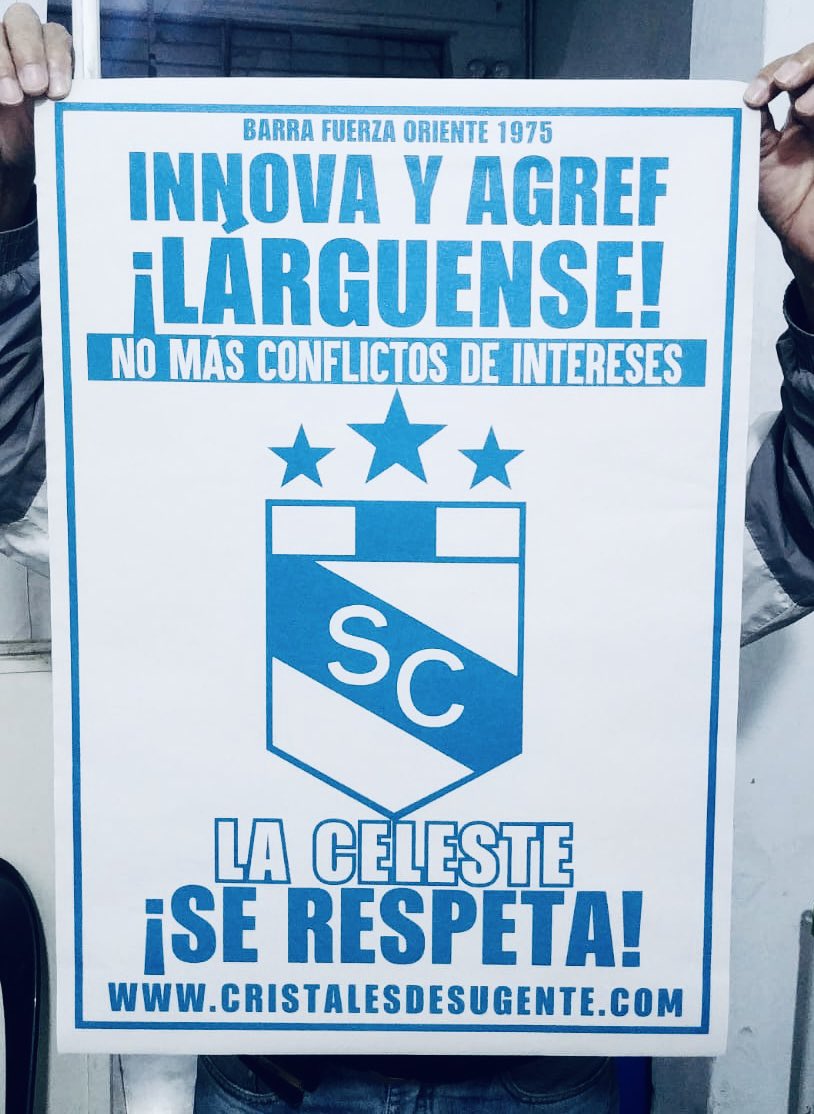 SE VIENE EL PLANTÓN CONTRA INNOVA Y AGREF DONDE TODO CELESTE ESTÁ EN EL DEBER DE ASISTIR PARA DEMOSTRAR QUE UNIDOS PODEMOS TODO.
No es una marcha de Fuerza Oriente, es de todos, nosotros solo la impulsamos así que TODOS están invitados.
Atentos a las siguientes horas.
Dar RT.
