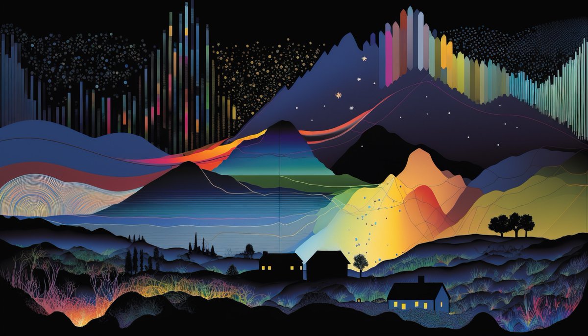 The beauty of the night + the beauty of the data ☺️🌈