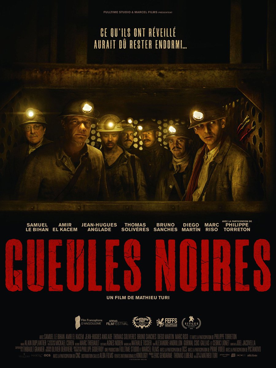 J'ai vu #GueulesNoires de <a href="/MathieuTURI/">Mathieu Turi</a> et c'était une agréable surprise le film sait s'y prendre et faire en sorte qu'on ne s'ennuie pas devant (ce qui était mon cas) un mélange entre Alien et Les Goonies le film est à voir au ciné ! Je ferai ma review sur Letterboxd plus tard.