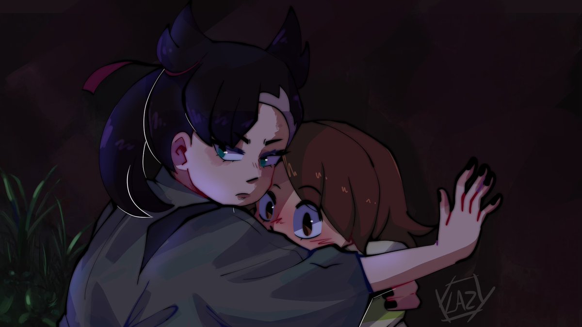 Pokémon SWSH Spirited away AU!!! #swordandshield #swsh #art #gothgfshipping #marnie #gloria