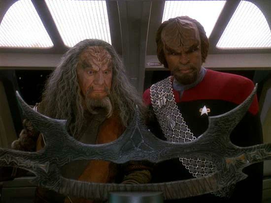 GaryGorn's tweet photo. On November 20, 1989 #DS9: "The Sword of Kahless" airs. for the first time🚀
#Klingon Dahar Master #Kor, #JadziaDax, and #Worf search for the fabled Sword of #Kahless on a remote planet in the #GammaQuadrant.
#StarTrek #TheSwordOfKahless #StarTrekDS9 #Trekkie https://t.co/eicDfp71L8