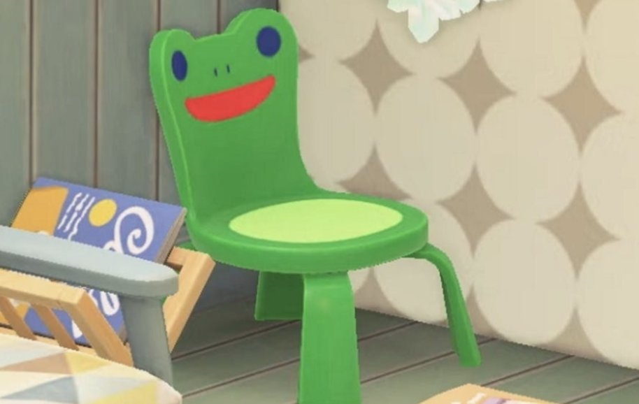 mxmossway's tweet photo. This outfit in Palia is for the girlies who love the froggy chair in Animal Crossing. #AnimalCrossing #palia https://t.co/wKNDGz69OA