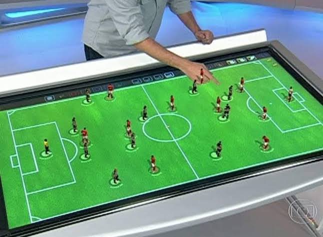 DataFutebol's tweet photo. "futuro" 

Literalmente a Globo com a mesa tática, 10 anos atrás.. https://t.co/CdFAX3Hj1D