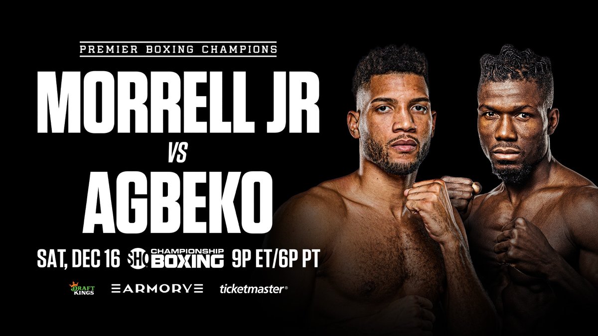 **JUST ANNOUNCED** LIVE BOXING - Morrell Jr. vs Agbeko The Premier Boxing Champions card will be memorable for another reason: It’s the last for Showtime Championship Boxing after 37 years of televising pro boxing globally. Tickets are on sale NOW! armorymn.com/events/live-bo…