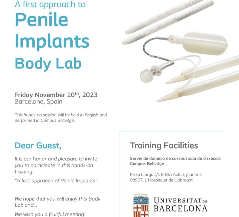 🔹Honoured to be moderator & trainer of a fantastic Cadaver Lab for Penile Implants at @hbellvitge in #Barcelona.
🔹Special thanks to @DirkBobzin for his trust and support! 
#sexualmedicine #andrology #penileimplants #cadaverlab #erectiledysfunction #penileprosthesis #workshop