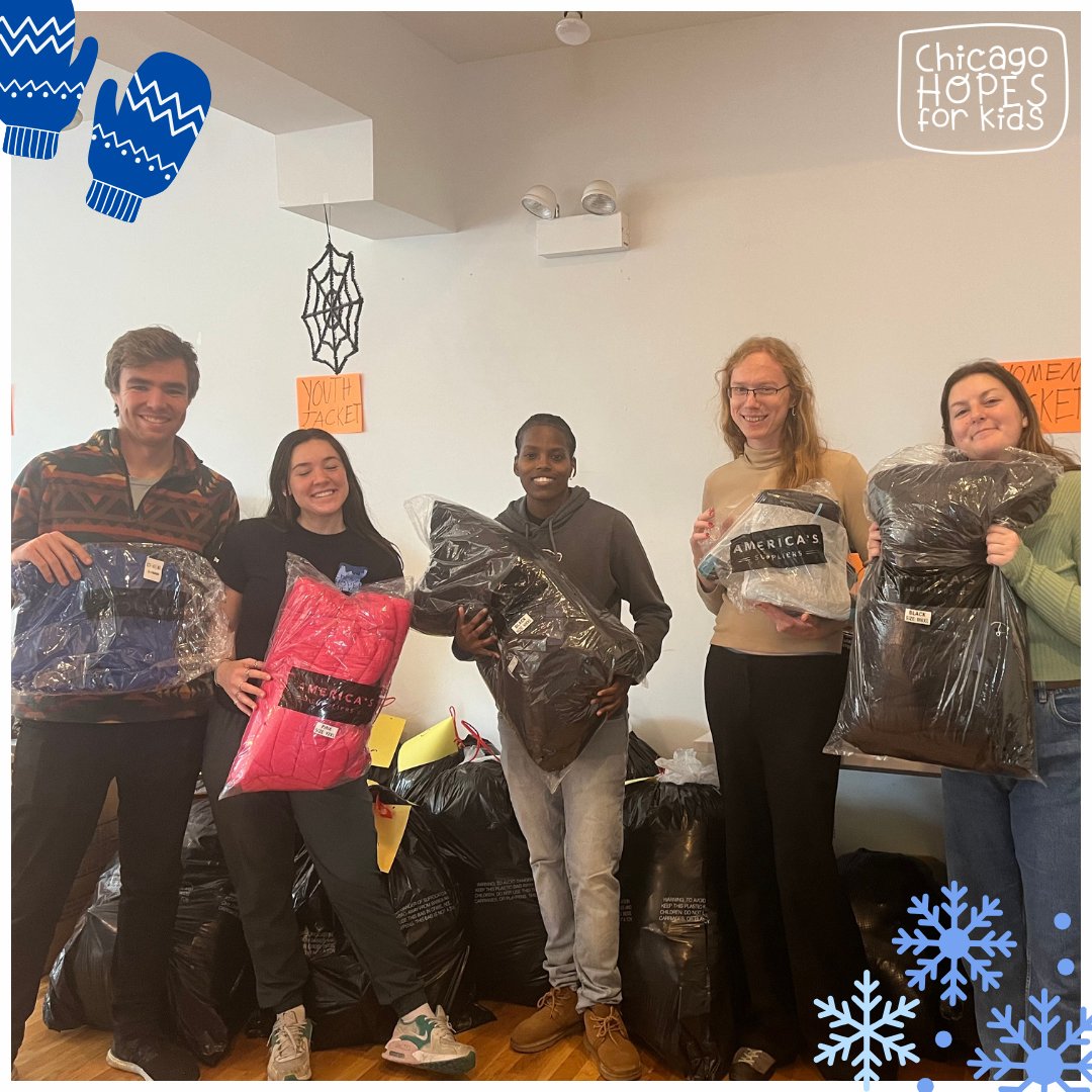 HOPES has been busy this past week gearing our students up for the upcoming winter season 🤲 Thank you to The Reva &amp; David Logan Foundation for their generous in-kind donation of winter clothing! #ChicagoHOPESForKids #MondayMotivation
