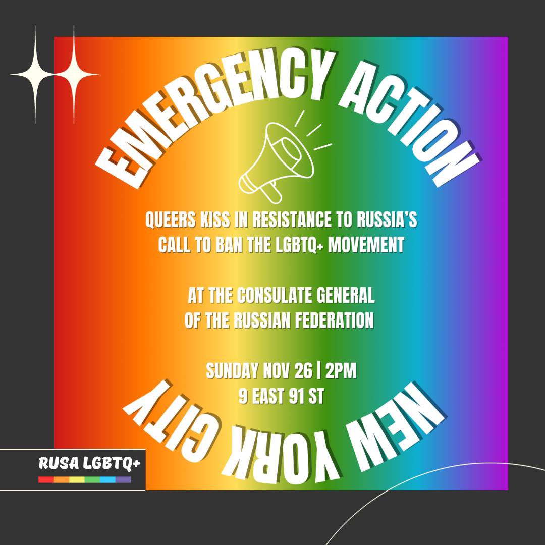 dzutstsati's tweet photo. Russia wants to declare the LGBTQ+ movement “extremist.” Please join me, @groushevaia and @rusalgbtq this Sunday in an action to protest this dehumanizing, disgusting and dangerous rhetoric. https://t.co/HdUEfBYv0N