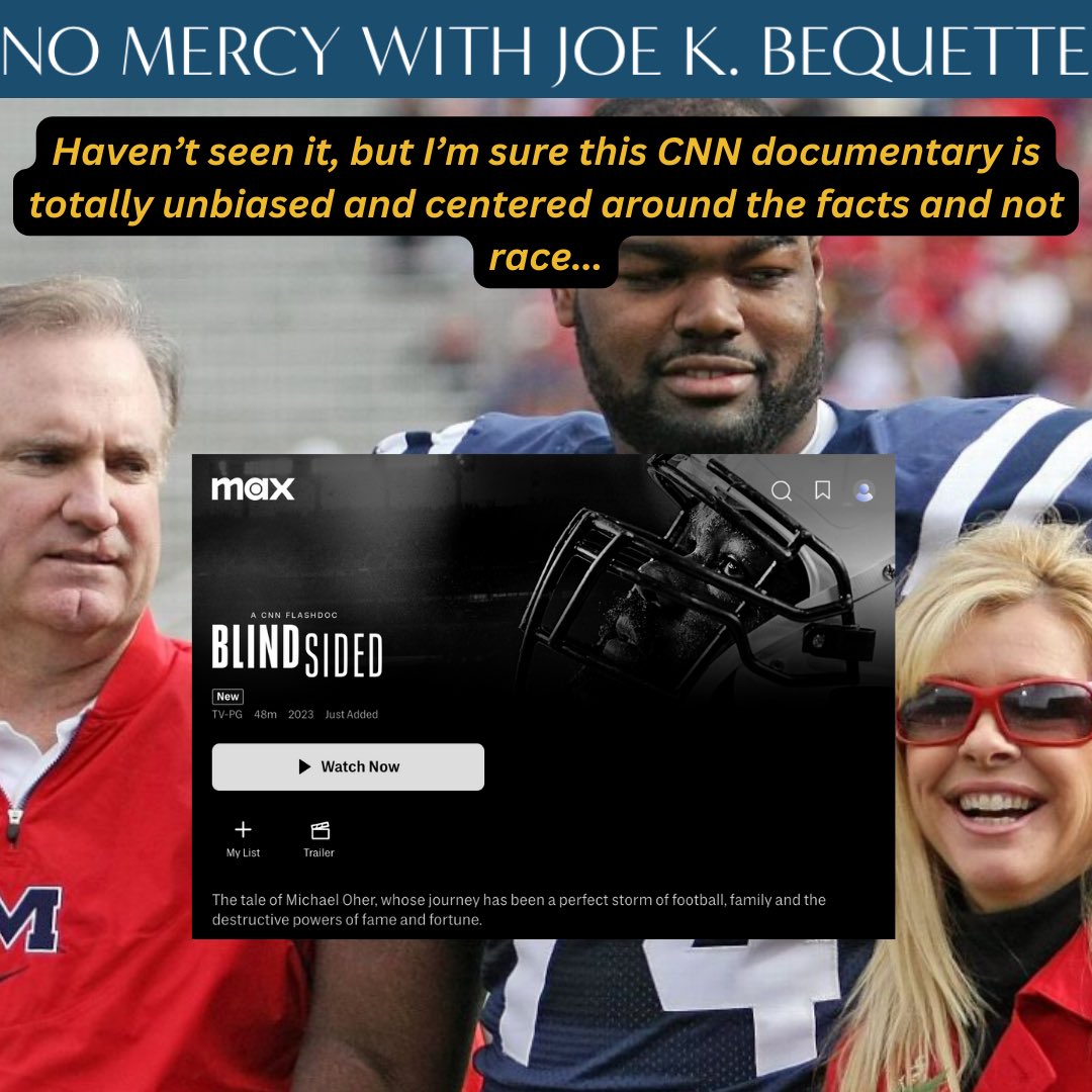 JKB_NoMercy's tweet photo. Going on record to say Michael Oher accusing his 9-figure net worth adoptive parents of stealing his money is the definition of a shakedown.
Actively rooting for the Tuohy’s legal defense to publicly humiliate their ex-son in court.
#Oher #NFL #shakedown #broke https://t.co/nY9HIcyreR