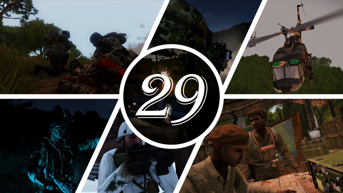 Hello!
Here is my collection of all my released projects for #Arma3 that you can enjoy!
steamcommunity.com/workshop/filed…

It will receive a new-ish entry later this year with a rework of my first released singelplayer mission and then in late 2024 (🤞) with SoA.

Have fun in the meantime!