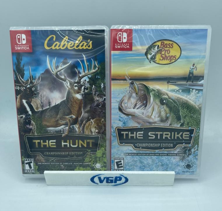 VGP Video Games Plus on X: Huntin', Fishin' And Lovin' Every Day 🎶  Cabela's The Hunt Championship Ed and Bass Pro Shops The Strike  Championship Ed for the #NintendoSwitch are on sale!