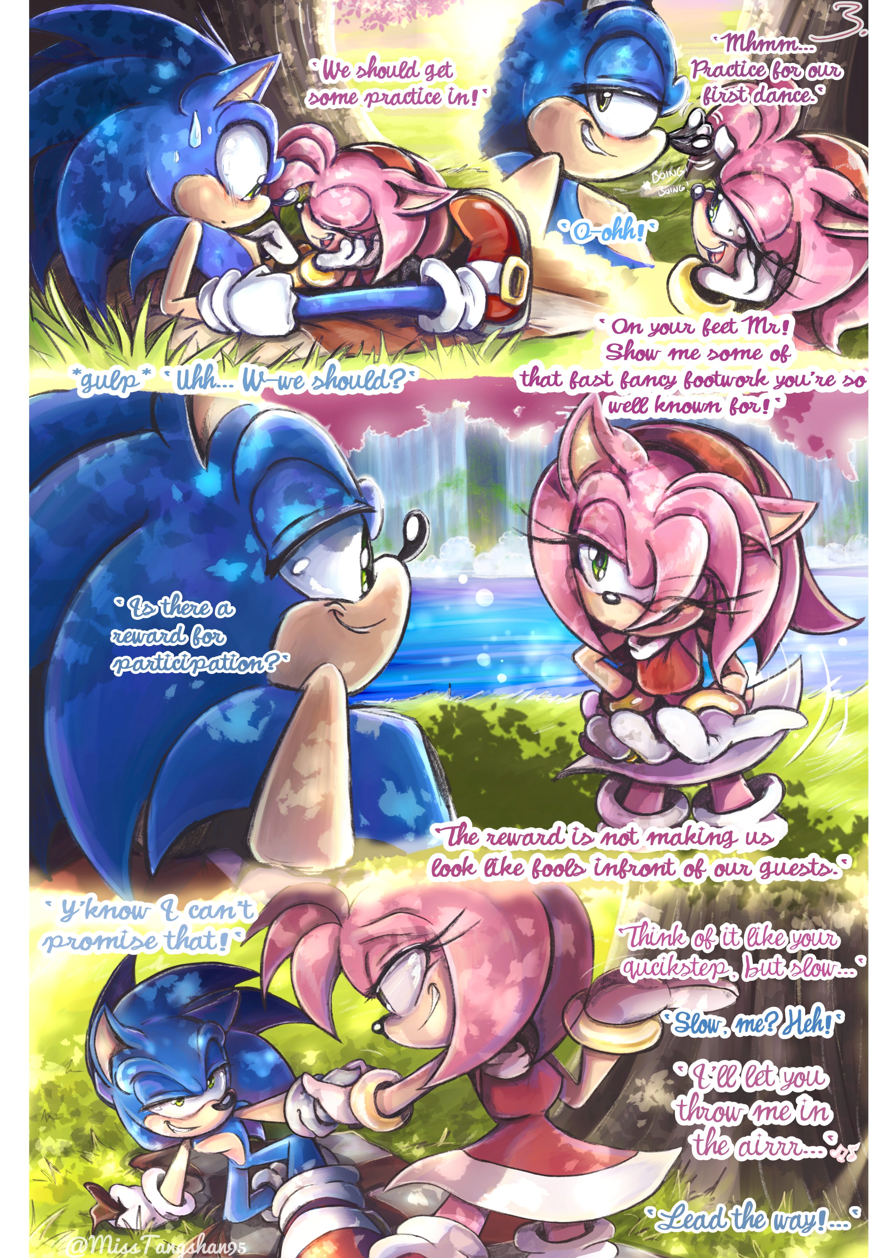 CLASSIC SONAMY!! 💙💖 - Sonic The Hegdehog - Sticker