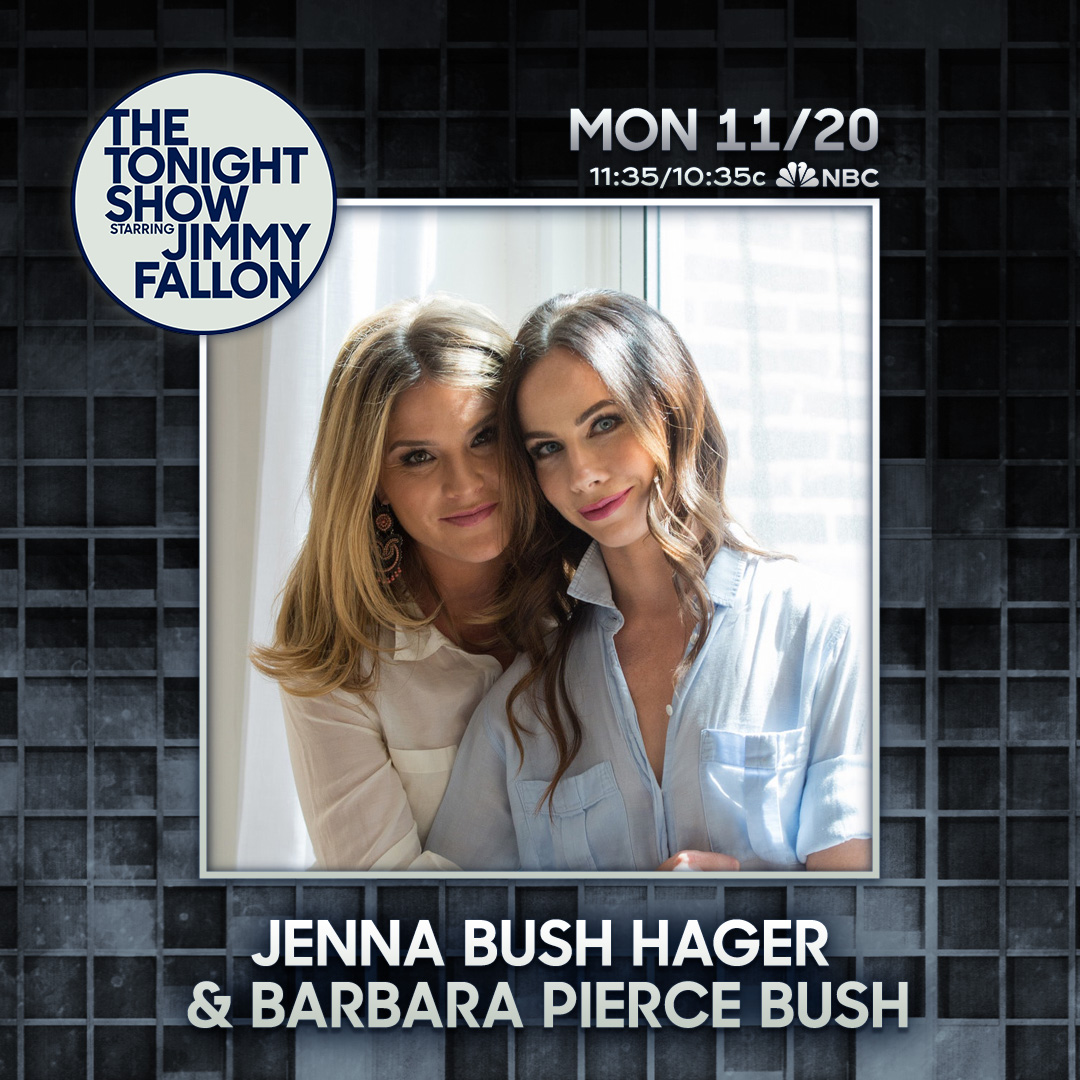 TONIGHT: Be sure to check out @JennaBushHager and her sister Barbara on @FallonTonight with @jimmyfallon 🌙