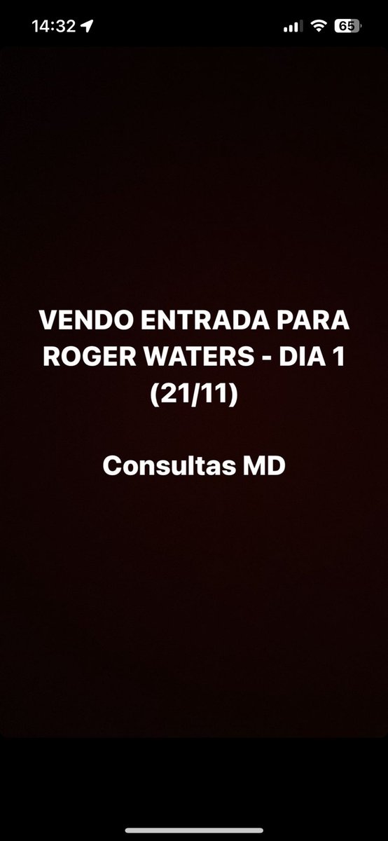 VENDO ENTRADA PLATEA