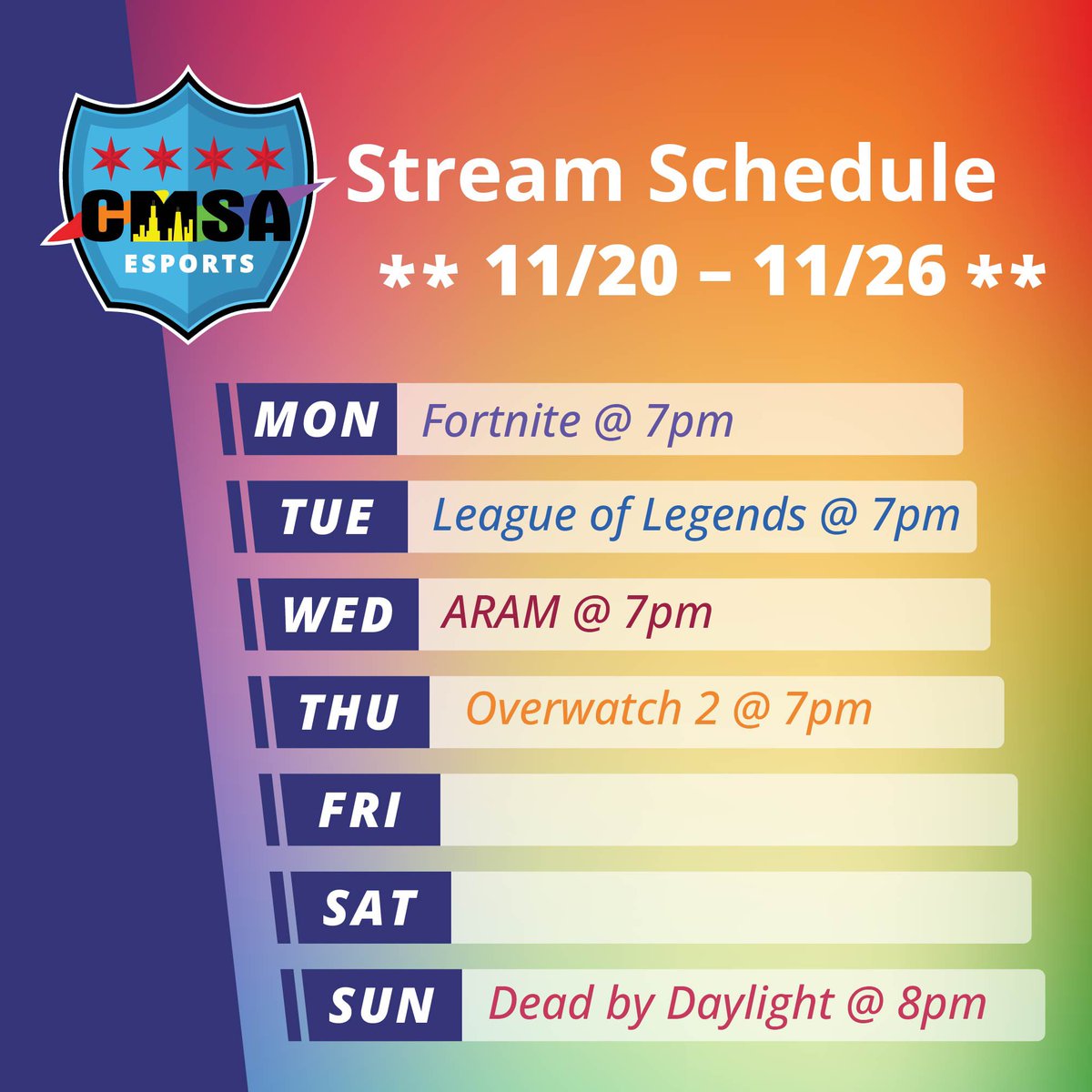 CMSA eSports tweet media