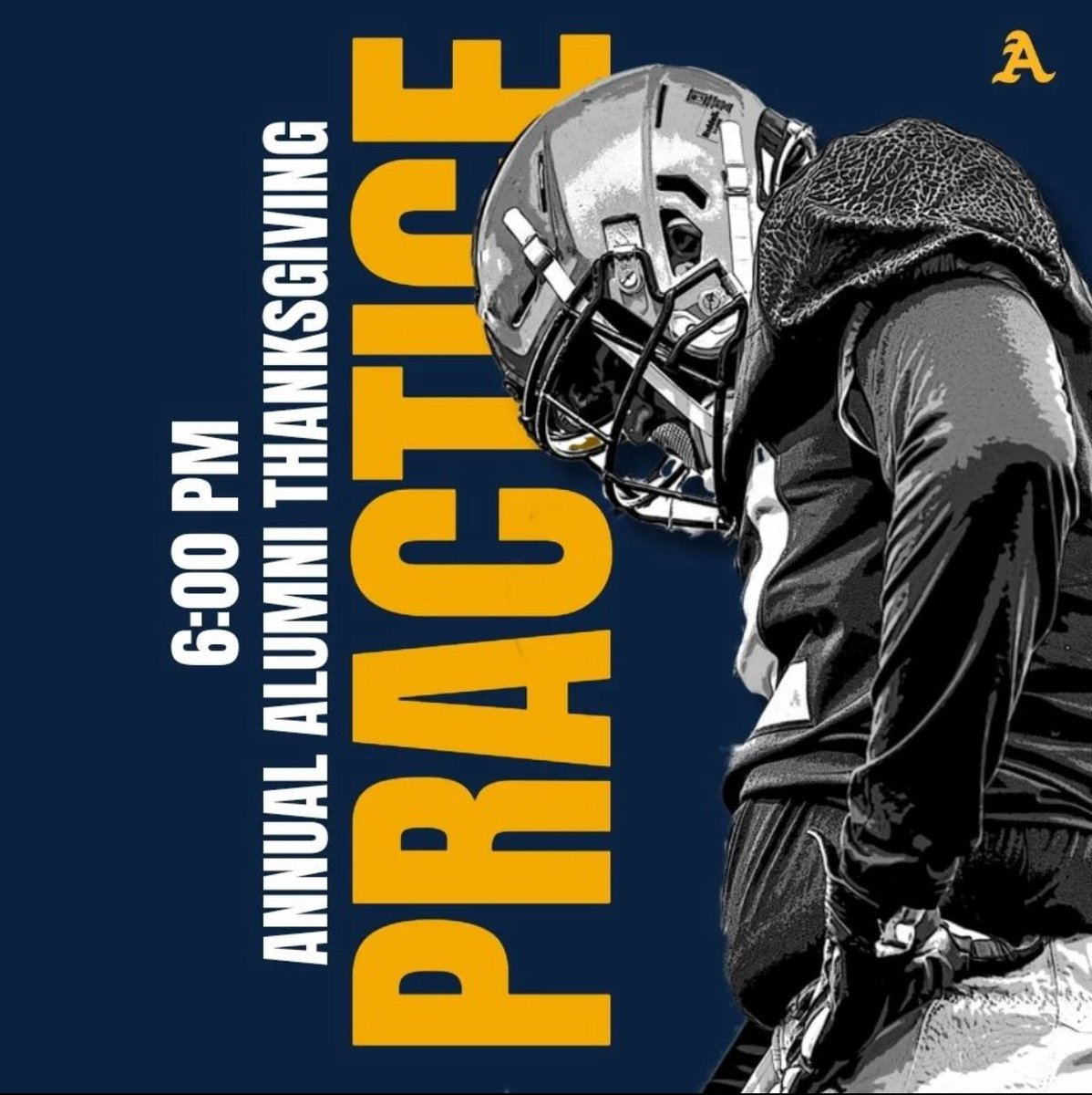 STA_Football's tweet photo. 🦃Thanksgiving Day Alumni Practice

📍St Thomas Aquinas 

⏰Thursday, 6PM

👥All Alumni &amp; Family https://t.co/Sb0DzMnTc7