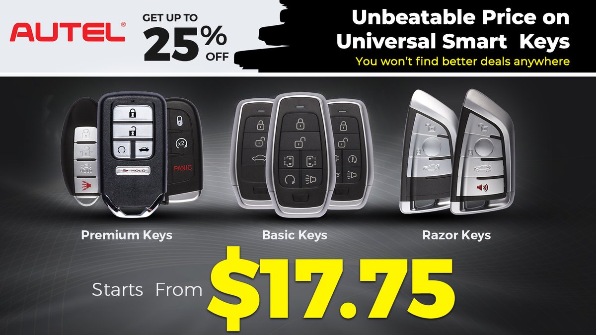 LksmithKeyless's tweet image. More Unbeatable Offers in Our Early Black Friday Deals!
locksmithkeyless.com/collections/bl…
#LocksandCylinders #testkeys #xhorseuniversalkeys #auteluniversalkeys #OBDSTARMACHINES #TOPDON #PICKSDECODERS #LAB #LOCKSMITHTOOLS
#CODELOCKS #LOCKSCYLINDERS #COMBOLOCKSETS #PADLOCKS
#ignationlock