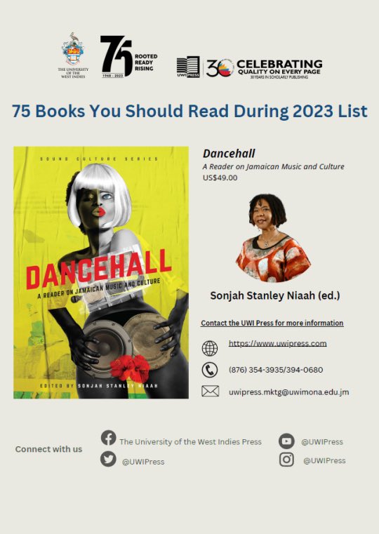SonjahStanley's tweet photo. #Booksyoushouldread #UWI75 https://t.co/36En9LJq2q