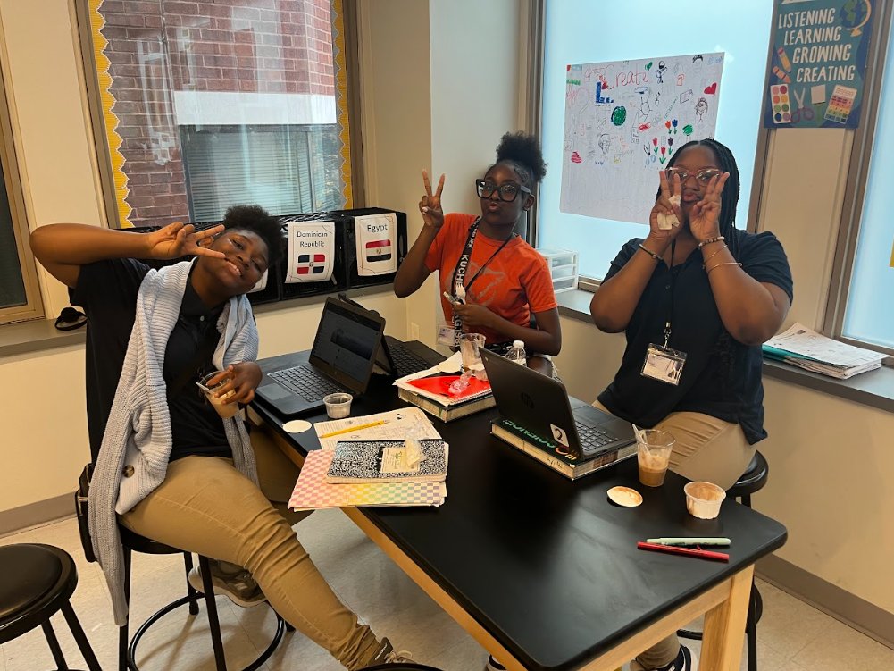 CLASS SPOTLIGHT

On Friday, our eighth graders observed the changing of phases by making root beer floats in Ms. Thomas's science class. They watched the ice cream change from a solid to a liquid and melt into the soda, and enjoyed a delicious treat afterwards!