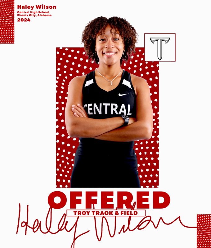 HaleyW_runz's tweet photo. I am truly blessed to receive an offer from Troy University‼️ Thank you Coach Davis and the Troy Coaching Staff for presenting me with this great opportunity. https://t.co/LNmNzuxdiA