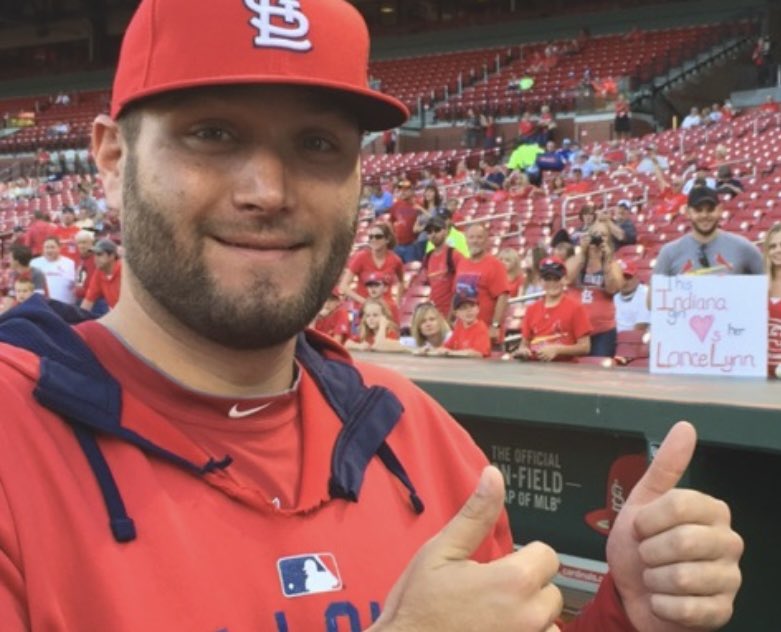 RegionalTVCat's tweet photo. Just got this delightful text from the newest Cardinal pitcher Lance Lynn:
“Pending physical, but you are in big trouble once this goes through. Rest up, I’m coming after you this year”. #STLCards https://t.co/AQUB5iG9NH