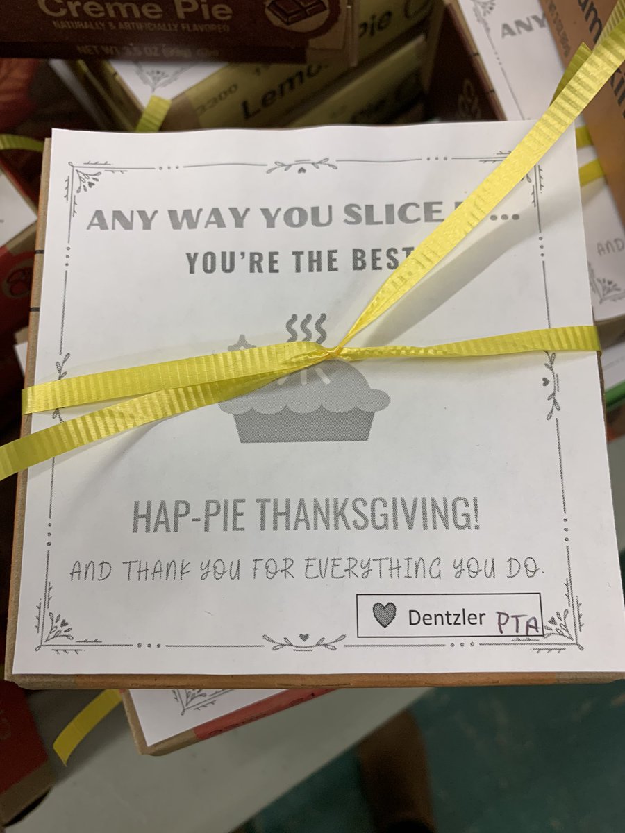 PCSDdentzler's tweet image. Pie day at Dentzler is always a big hit. Happy Thanksgiving to our awesome Staff. #PCSD proud #Dentzlereagles #Grateful
