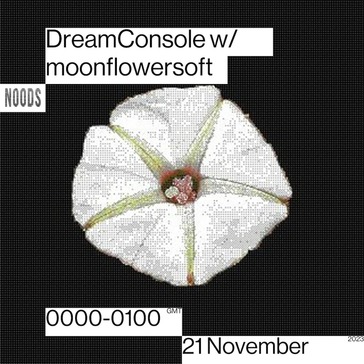 Live in 20 mins on noodsradio.com the final Dream Console of 2023! 
Rounding off the year in style, <a href="/moonflowersoft/">moonflowersoft</a> have bless us with a very special guest mix!
ft. music from Alpine Racer, Super Monkey Ball 2 Einhänder, Ridge Racer, ChainDive, GITS, Bust A Move &amp; more.