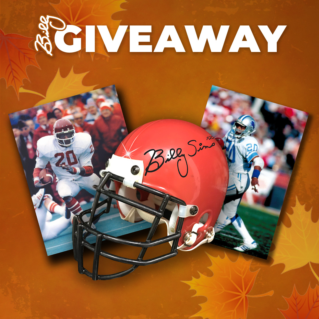 I'm giving thanks with this Thanksgiving Giveaway!
Nows your chance to win an autographed mini helmet and a Sooners and Lions photo!

RULES:
1. LIKE &amp; RETWEET this post
2. FOLLOW my page
Winner announced Wednesday!